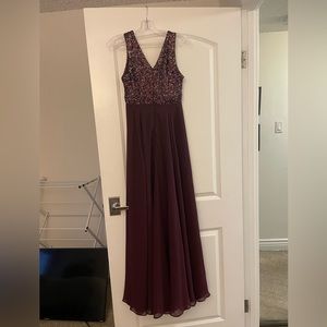 Dress the Population Julia Plum Purple Sequin Gown